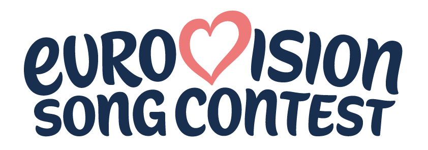 The logo of the eurovision song contest vienna 2026 in Hidden Viennas color sceme; dark blie and a friendly pink