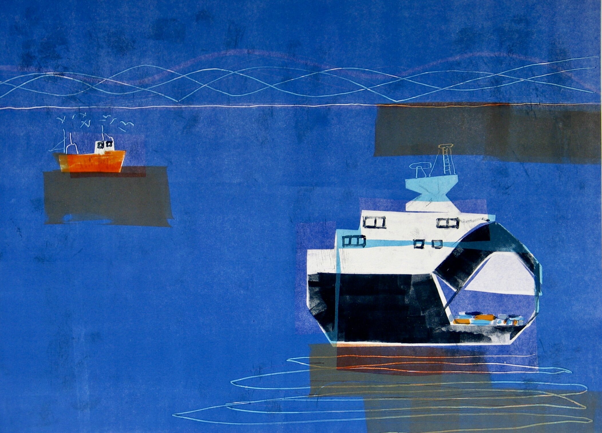 På heimveg (Going home) 2010, monotype