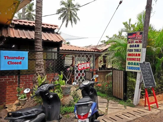 VINAYAK Family Restaurant in Assagao. Great Fish &amp; Veg Thali.