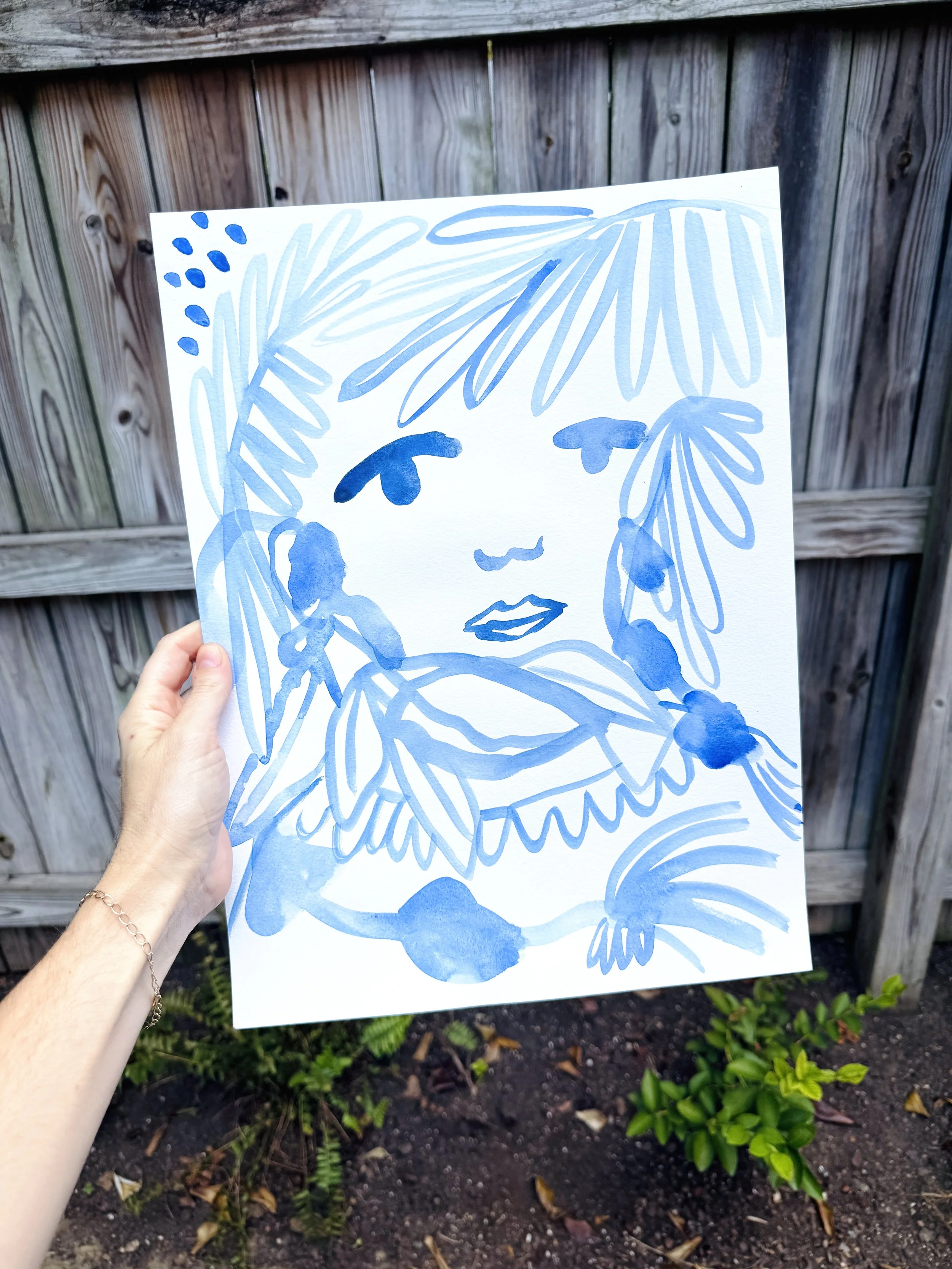 Plant Portrait in blue