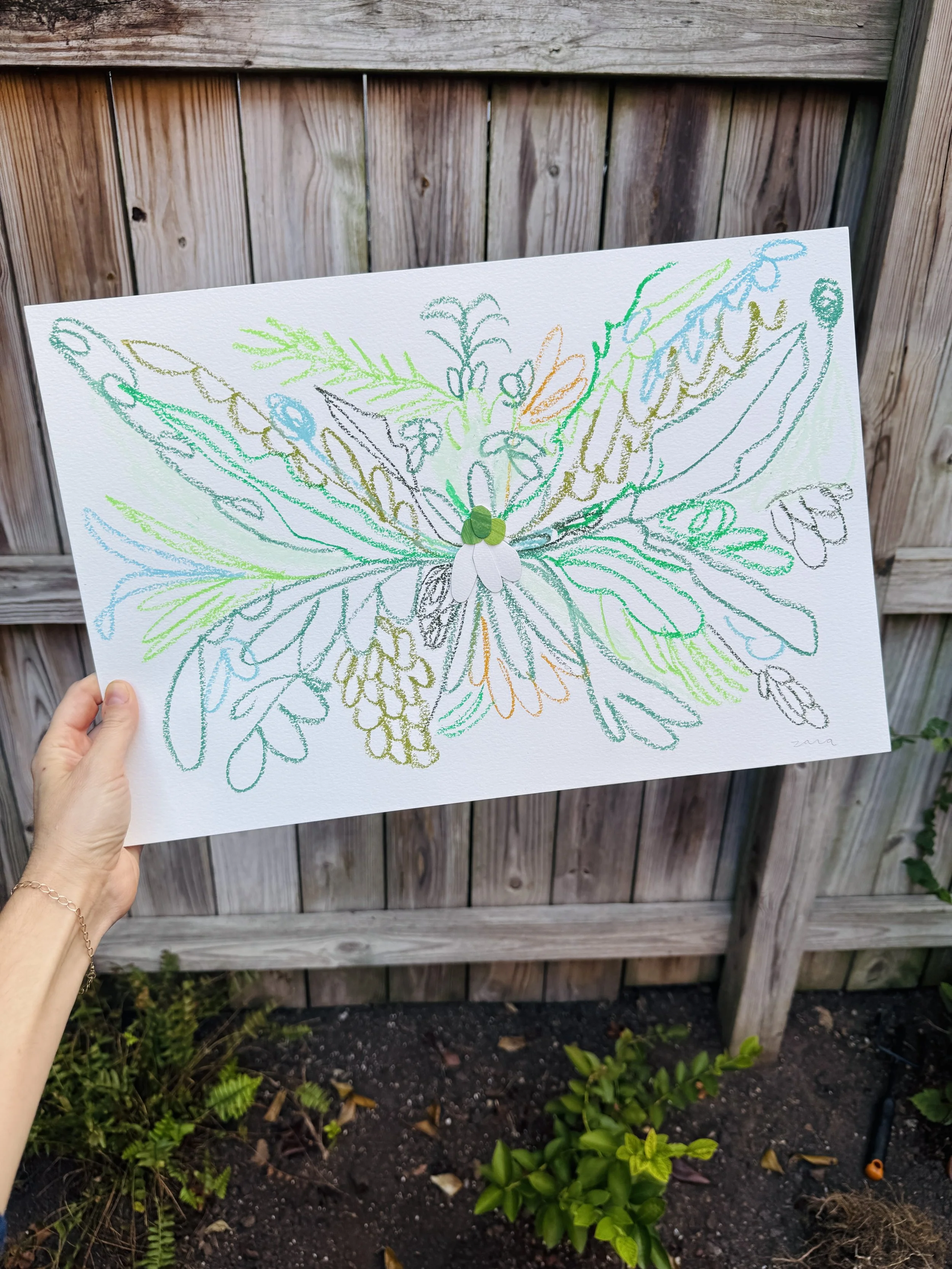 Parisian greens in green