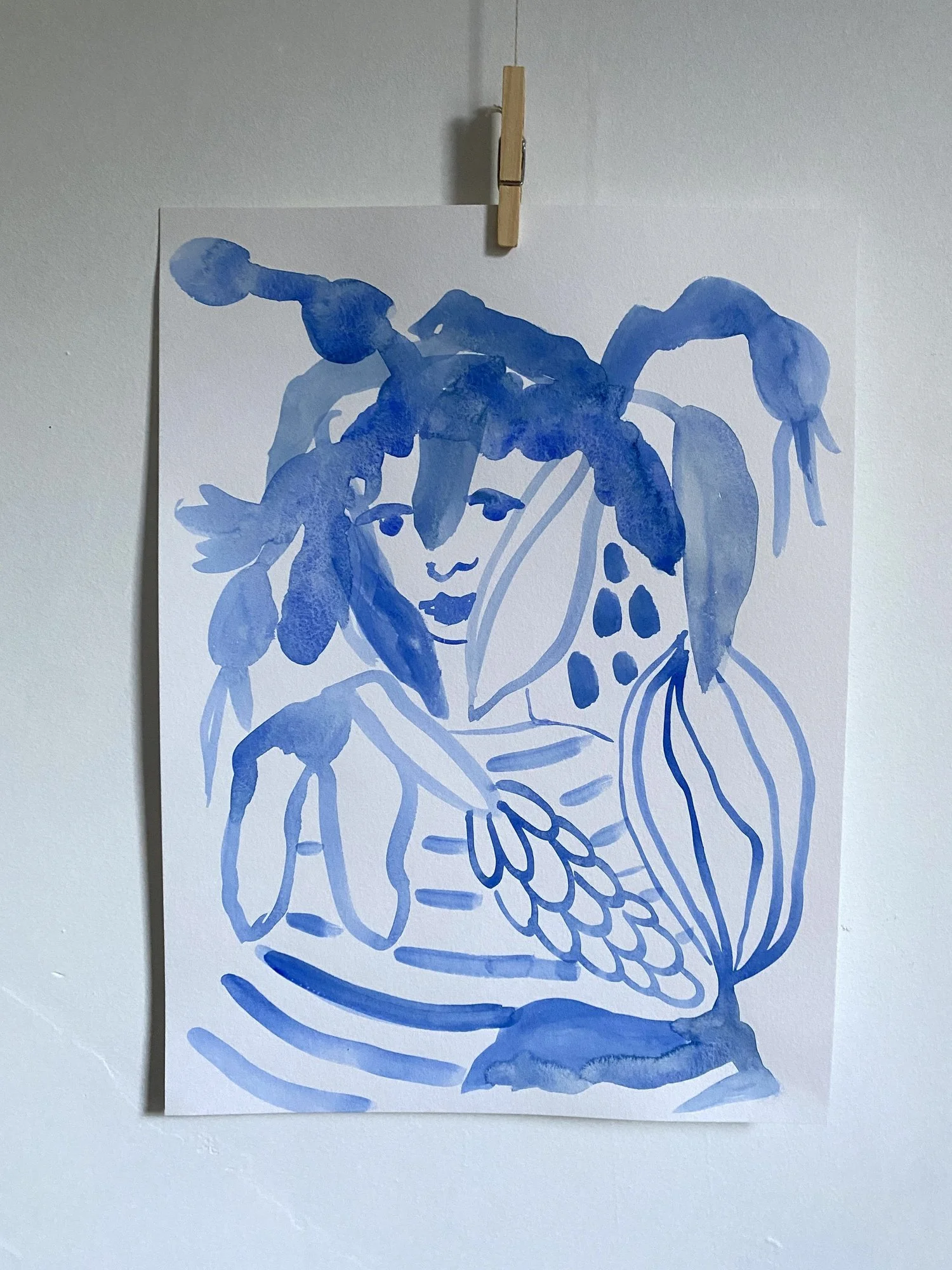 Plant Portrait in blue, 2