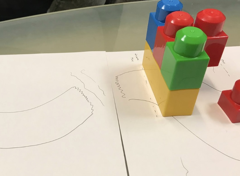 Lo-fi prototyping enabled us to explore different avenues with little cleanup.