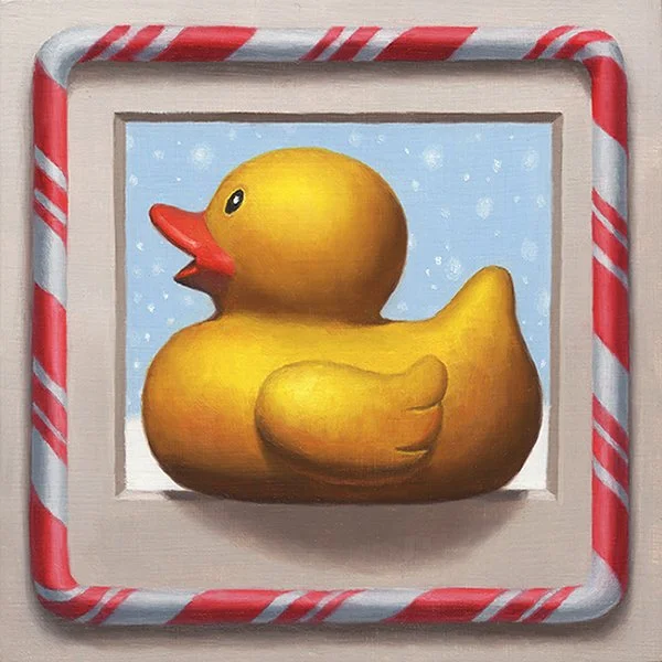 Holiday Portrait, 6x6" oil on cradled panel, Available
