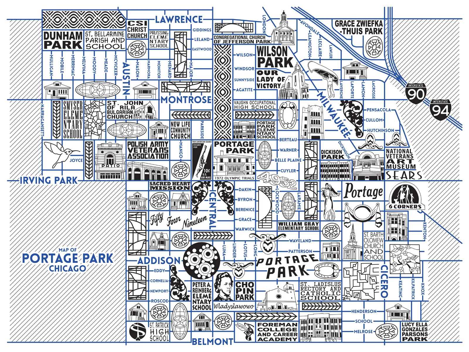 Portage Park Map - Purchase a map here