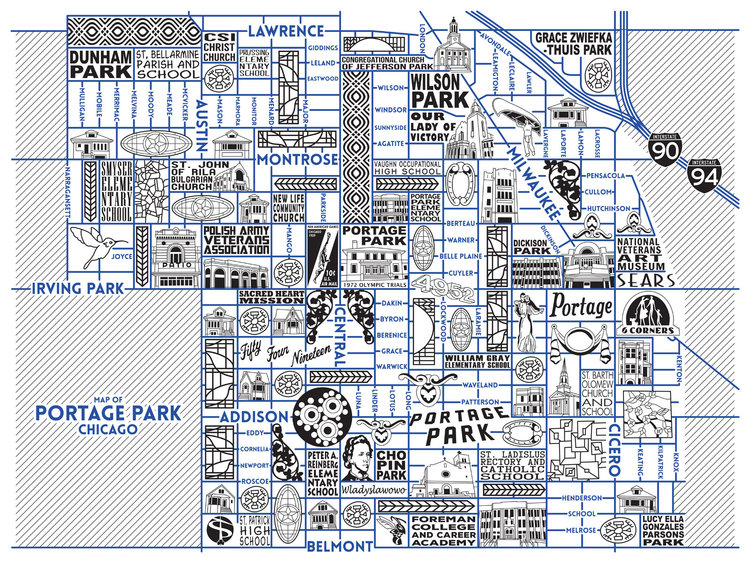 Portage Park Map -  Purchase a map here