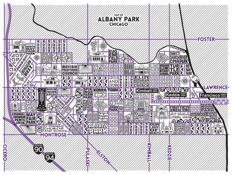Albany Park Map -  Purchase a map here