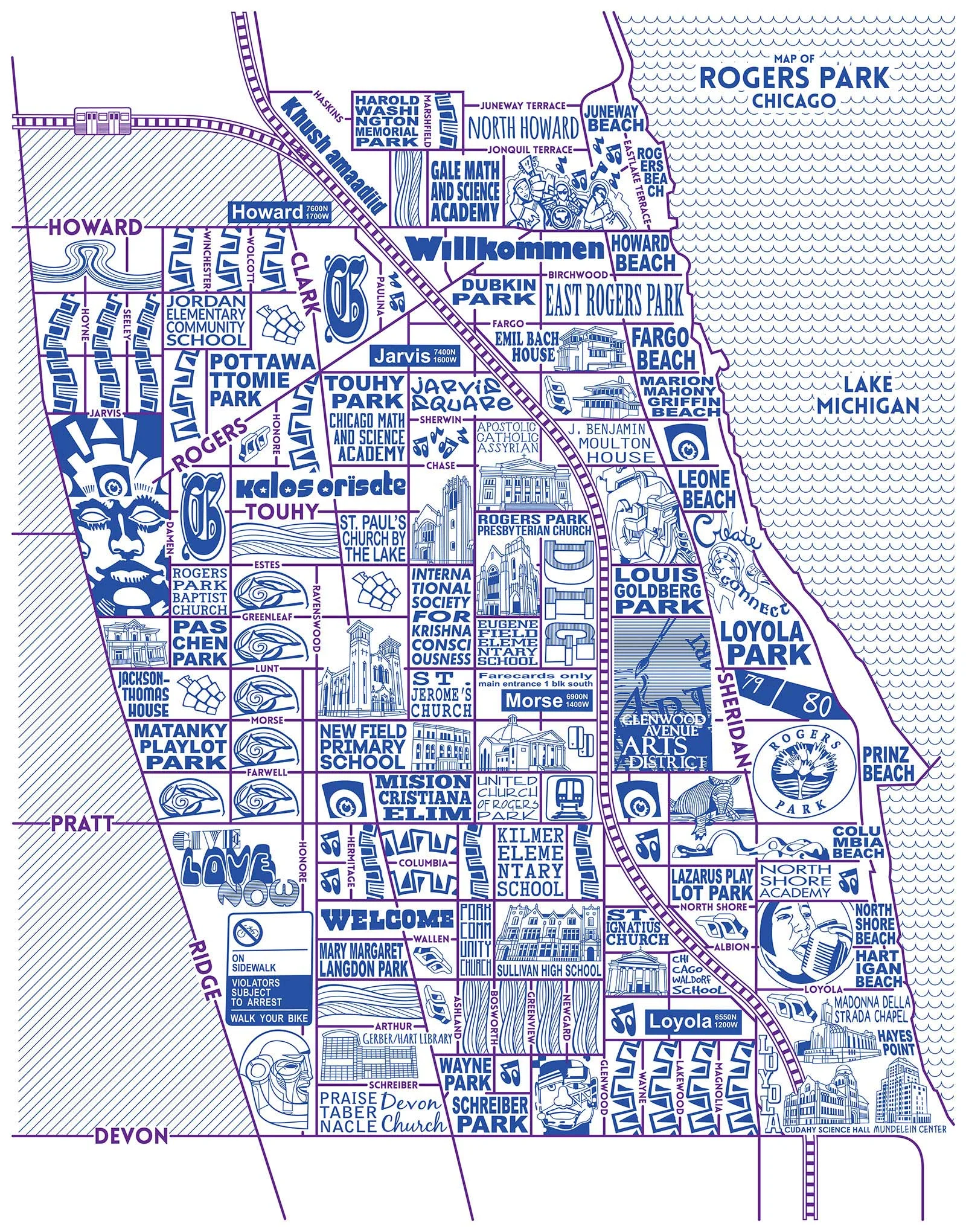 Rogers Park Map - Purchase a map here