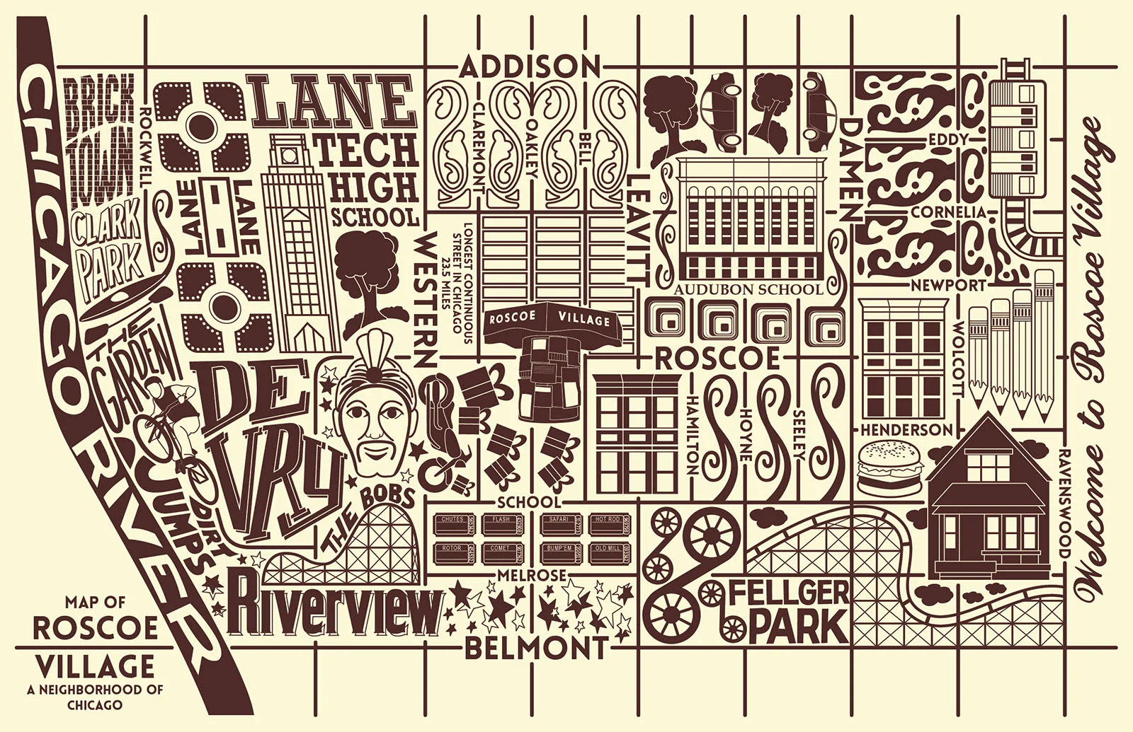 Roscoe Village Map- Purchase a map here