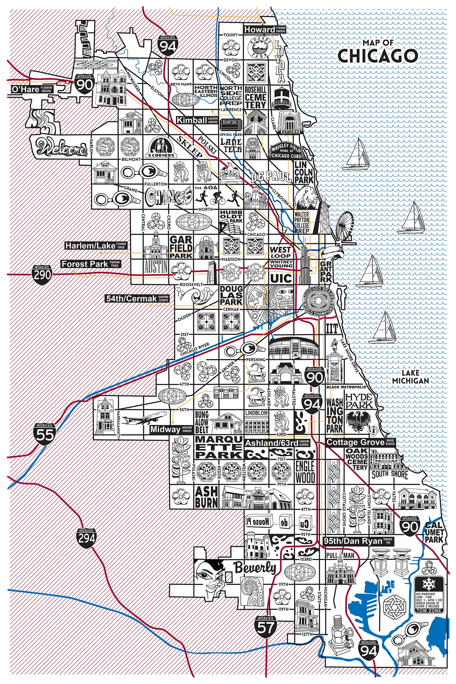 Printable Map Of Chicago Neighborhoods