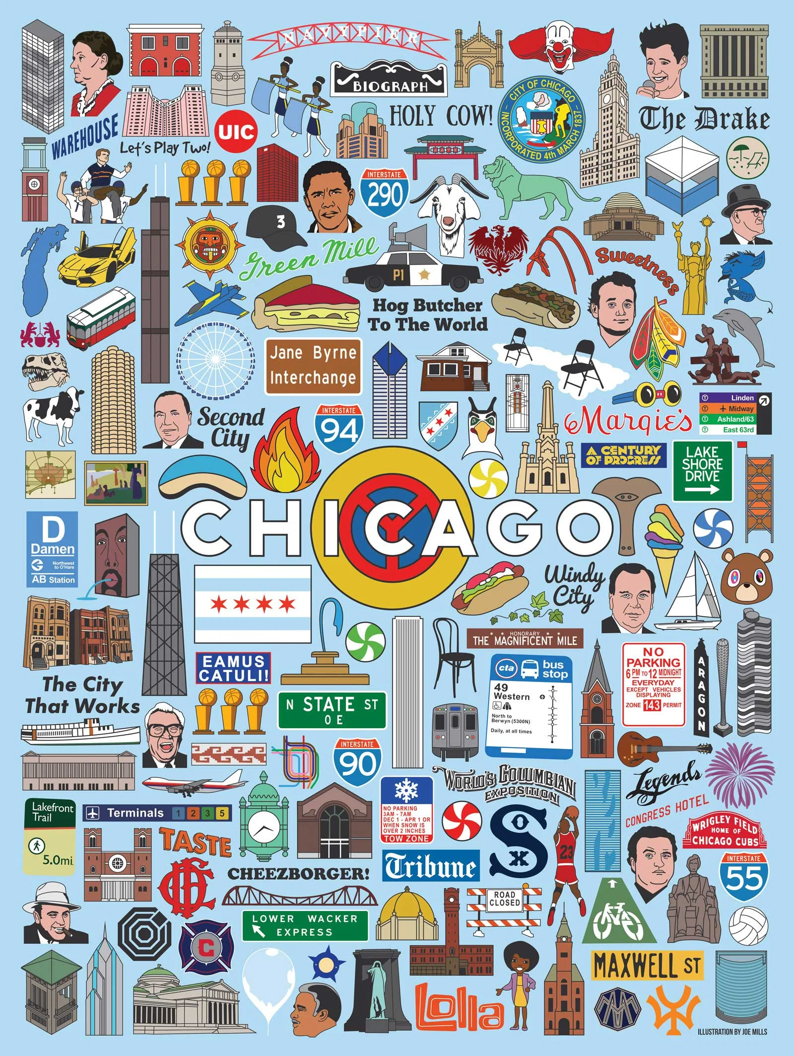 Chicago Icons — Joe Mills Illustration