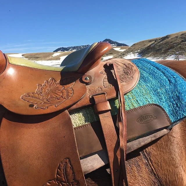 Totally loving this new saddle blanket! #ridethebrand #weaverleather