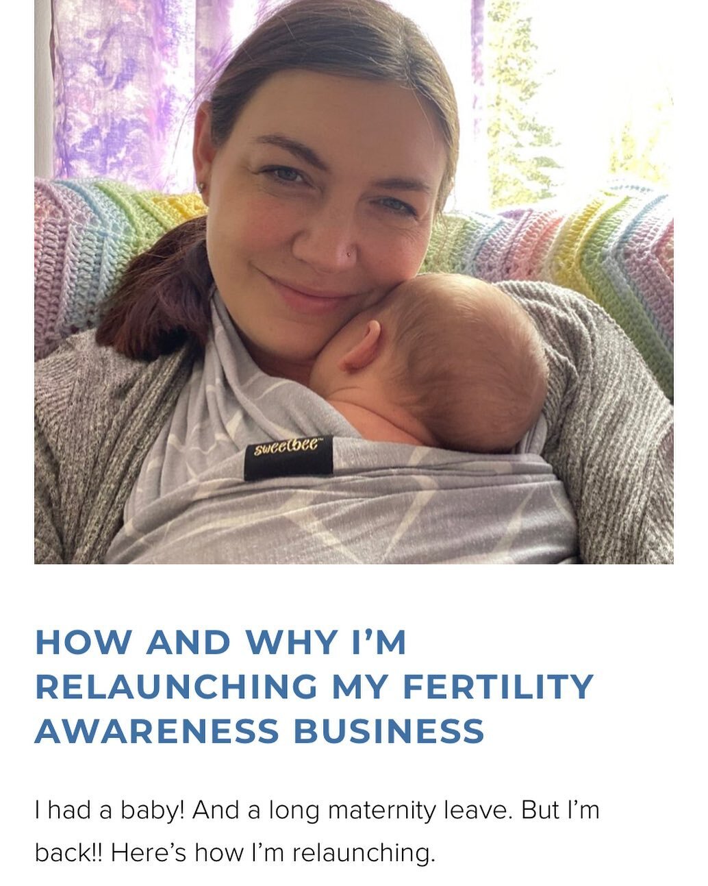 Check out my latest blog post for all the details on how and why I'm ready to relaunch my fertility awareness business.
 
Hint: I have a secret weapon! 

Link in bio 🙂
#fertilityawareness #relaunch @bebomiainc