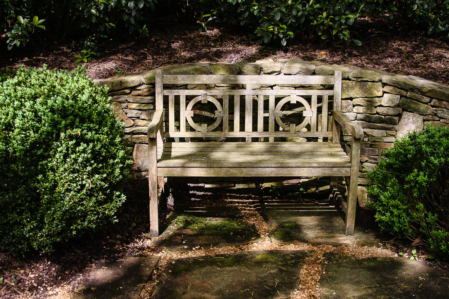 Elegant garden bench