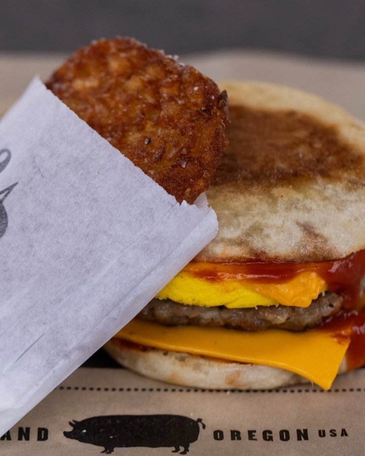 Grab some of these and go watch the 20% solar eclipse!

EggRickMuffin: baked egg, breakfast sausage, USA cheese, spicy ketchup, English muffin, hash brown on the side. 

Waiting for the the cease-and-desist letter from @mcdonalds is like waiting for 