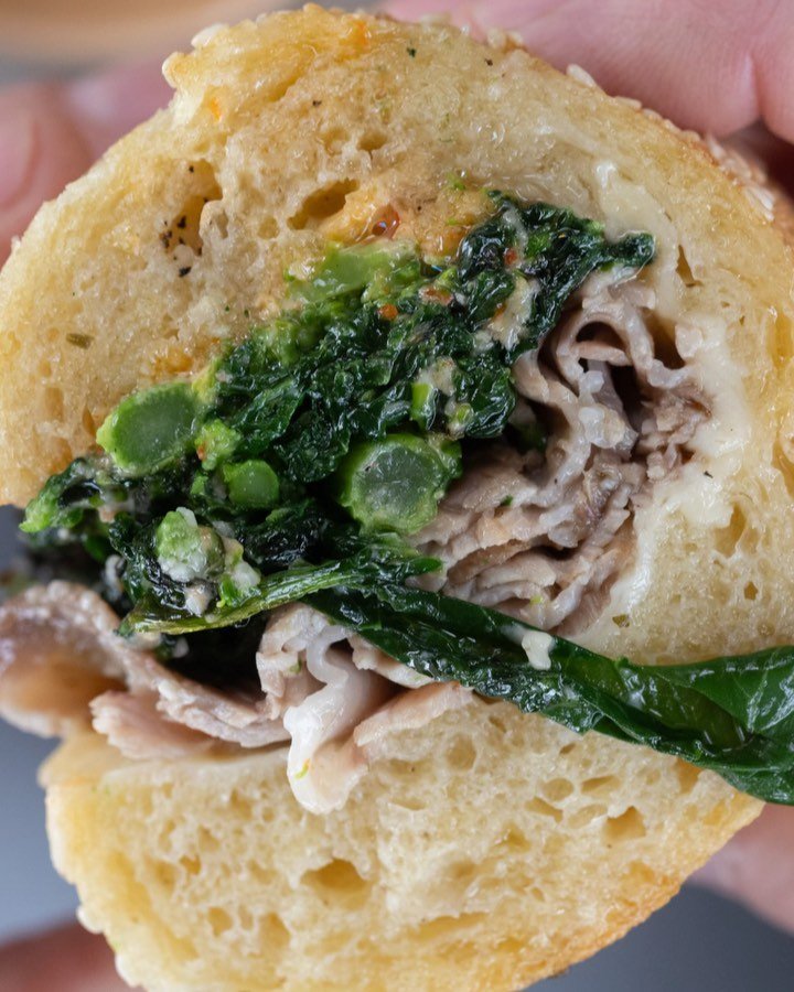 This isn&rsquo;t a competition, but if it were, this little jawn might be our favorite ❤️ 

Philly roast pork, pan drippings, melted aged provolone, garlicky broccoli raab, Calabrian mayo, sesame torpedo roll, and a side of pork jus for dipping! 

Ha