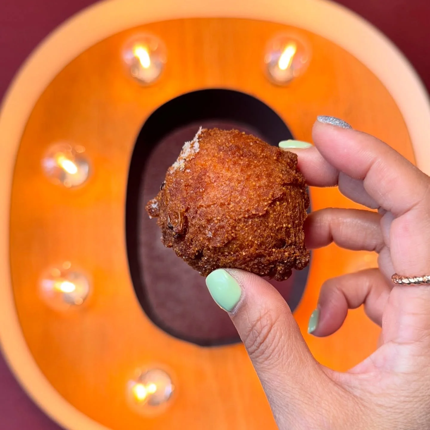 PSA &mdash; these hush puppies will give you a serious hyper fixation. Perfectly fried and filled with jalape&ntilde;o&rsquo;s, fresh corn, and served with honey butter. 🍯 🧈 

Treat yourself, it&rsquo;s almost FRIYAY! ✨ We are open regular hours to
