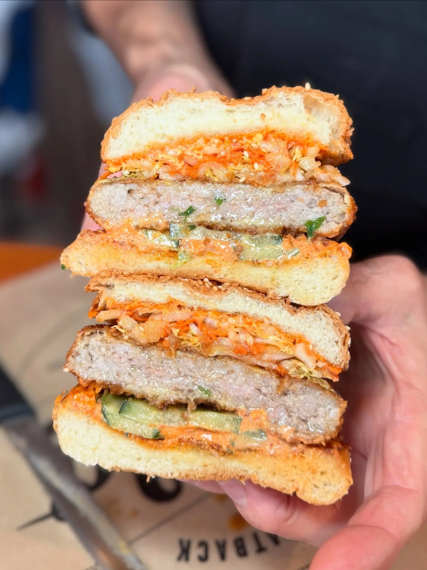 The juiciest cross-section of 2026 is here!! 🤯

🥟 Humpty Dumpling Sat On A Great Wall 🥟
(No fall here, this one soars!) 

🥟 Crispy pork &amp; shrimp dumpling patty 
🥬 Napa cabbage slaw crunchin&rsquo;
🥒 Szechuan pickled cukes bringing the zing 