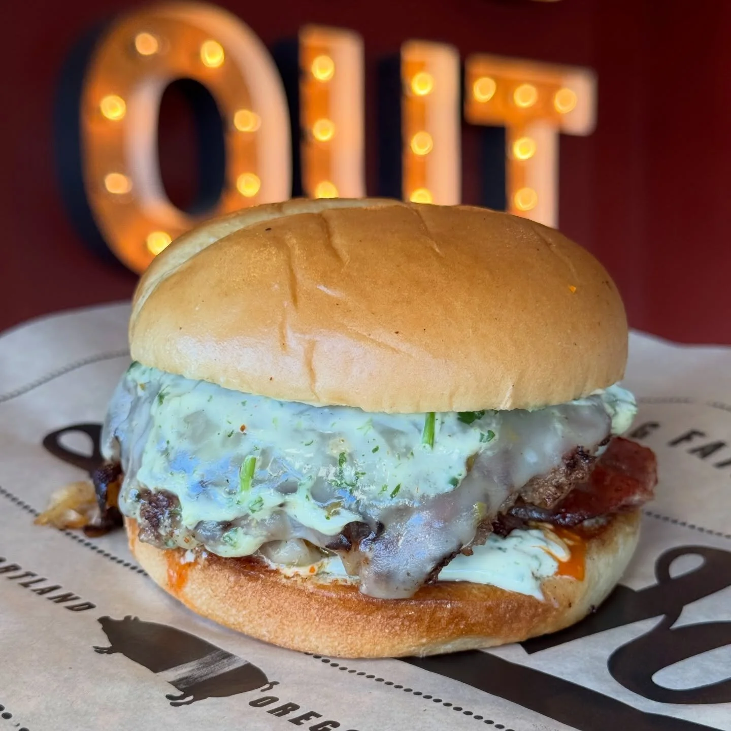 Grab your coworkers, ditch the sad desk lunch, and come get it while it&rsquo;s hot! 🔥🍟 

The Sancho Burger is a double smash burger stacked with jalape&ntilde;o, shaved onion, melty pepper jack cheese, and finished with our dreamy cilantro lime cr