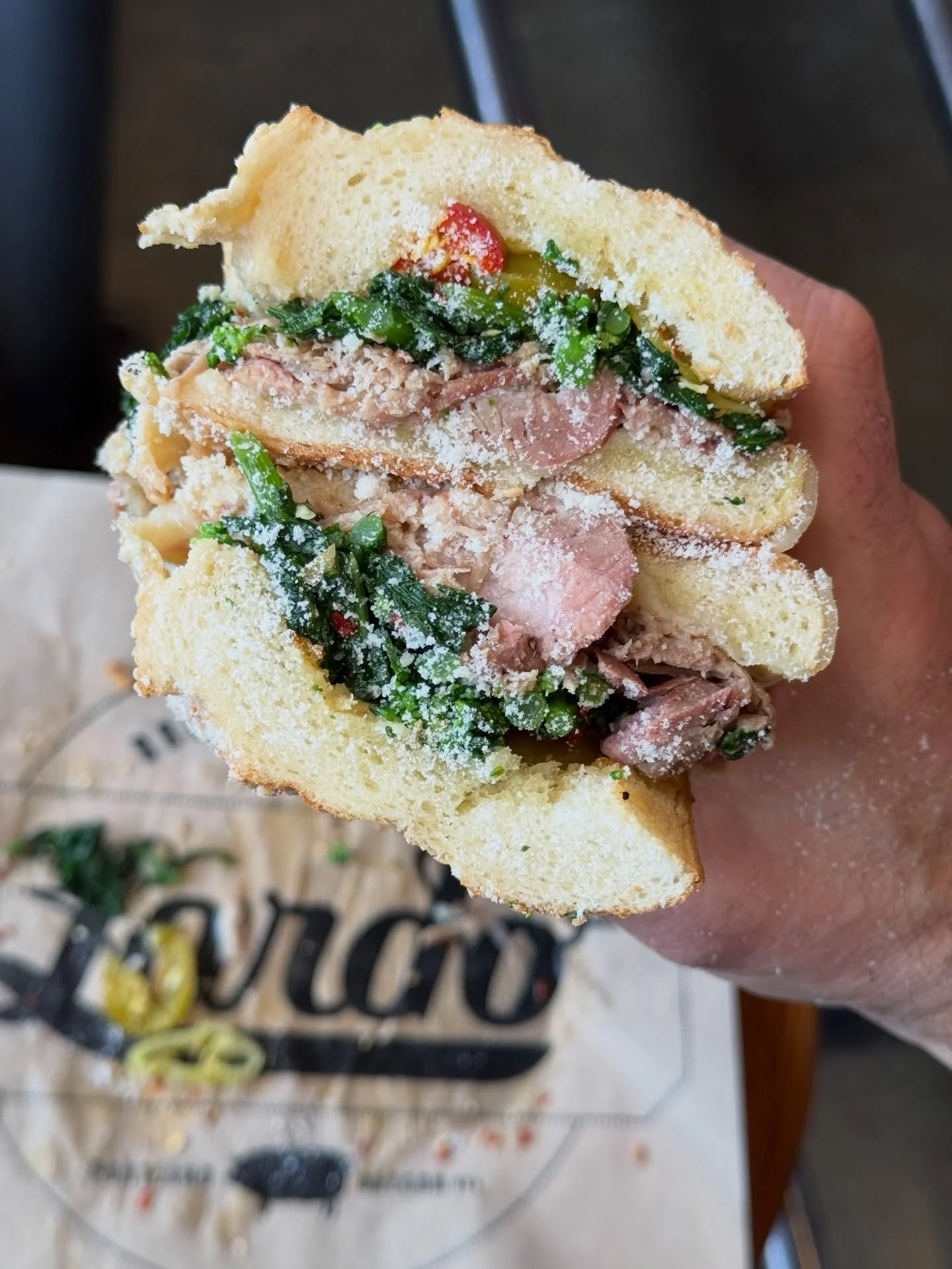 The Philly Roast Pork is here! Broccoli rabe, 🥦 provolone, cherry peppers, 🌶️ on a warm sesame hoagie. 🥖 ✨ @portlandmercury SANDWICH WEEK IS UPON US! Come get this beaut between now and the 8th. 🤤 Is it better than a cheesesteak?! We think so! Se