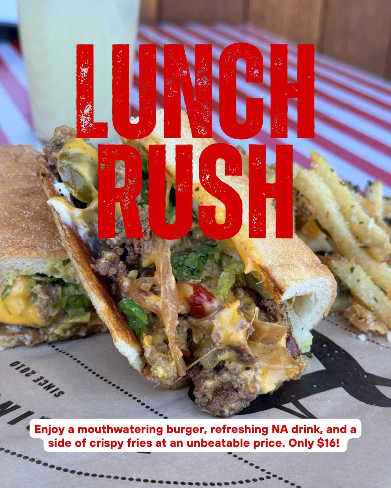 IT&rsquo;S TIME TO TREAT YOURSELF! &hearts;️ Are you already thinking about your lunch plans this week? Same! 😉 Make sure they include @lardopdx and our Lunch Rush Special! Only $16 and includes our monthly special burger + a side of fries 🍟 + an N