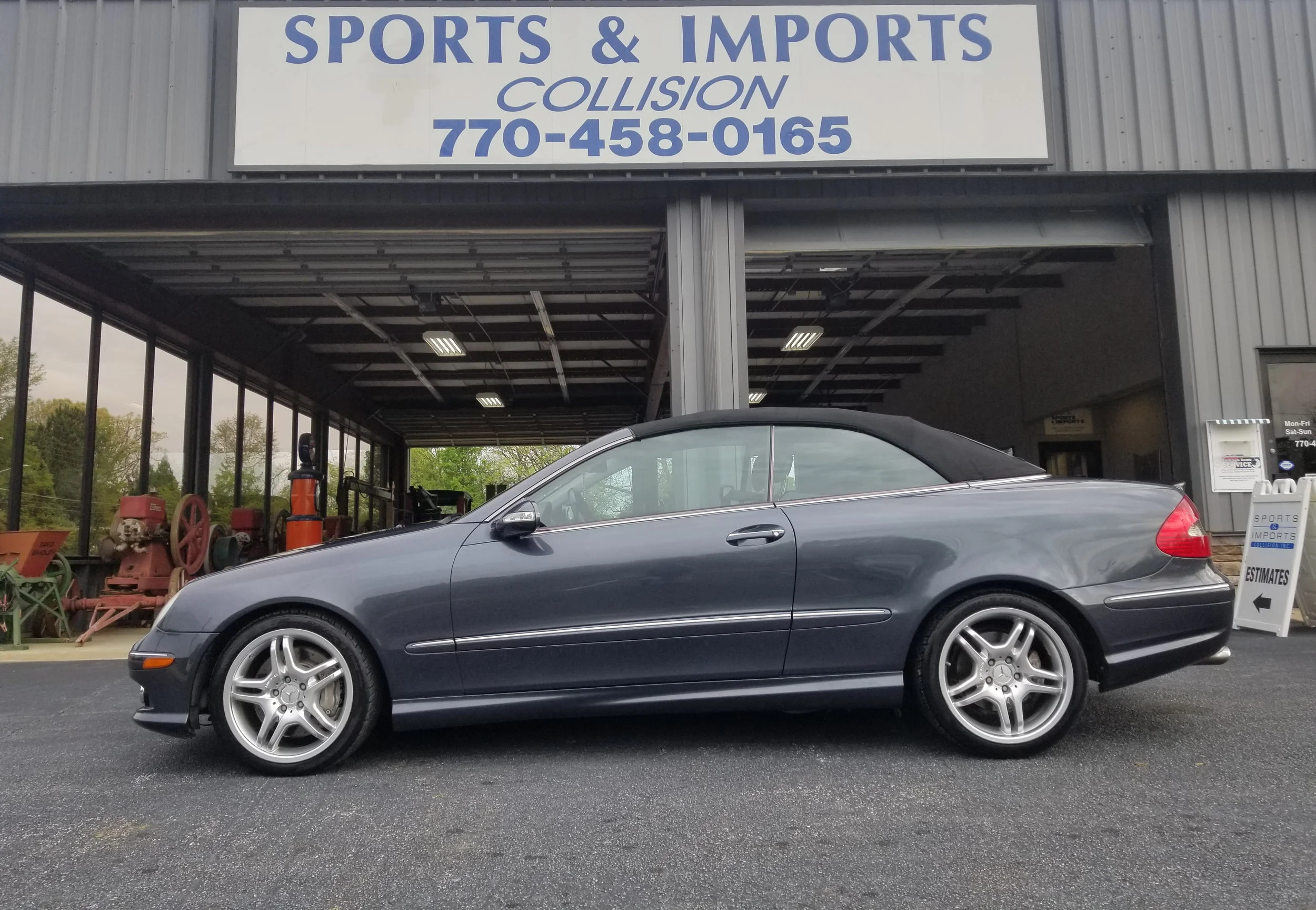Mercedes-Benz after a repair from the side