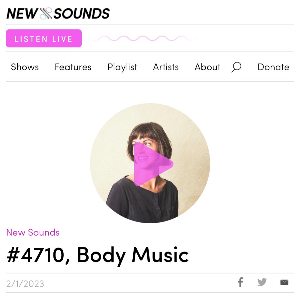 WNYC New Sounds: Body Music 