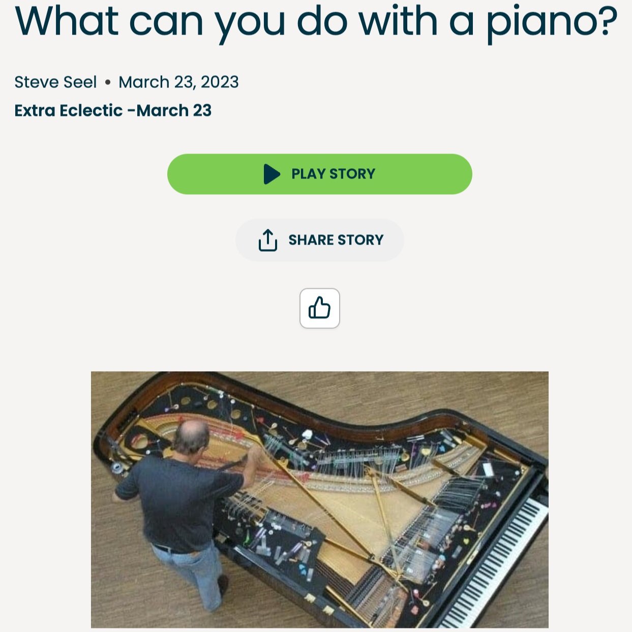 What Can You Do with a Piano