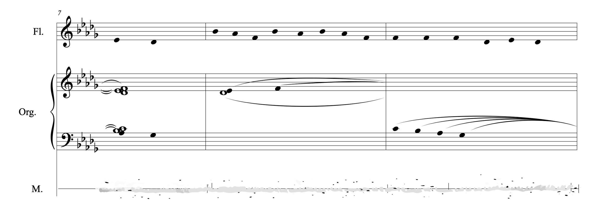 score for flute, organ, and electronics.