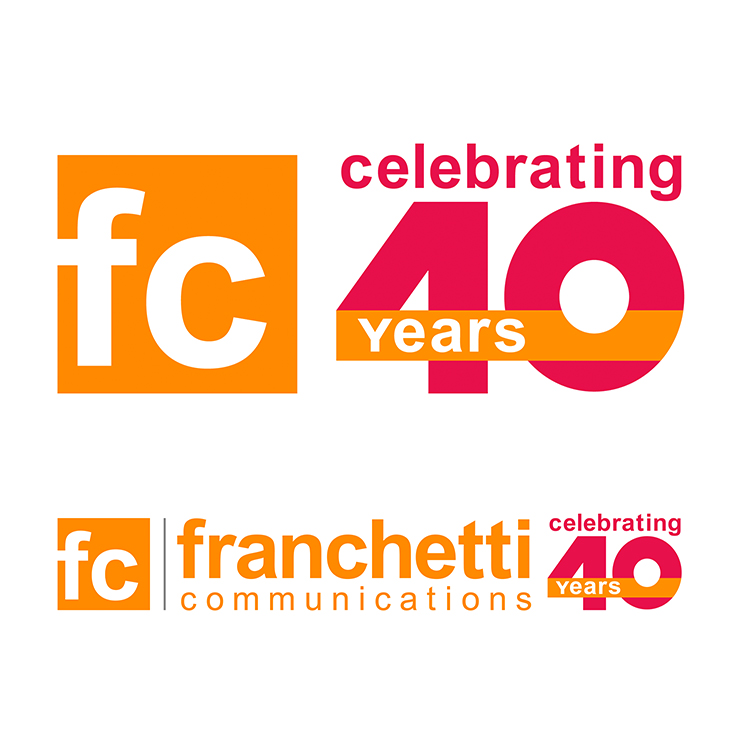 Franchetti Communications 40th Anniversary logo