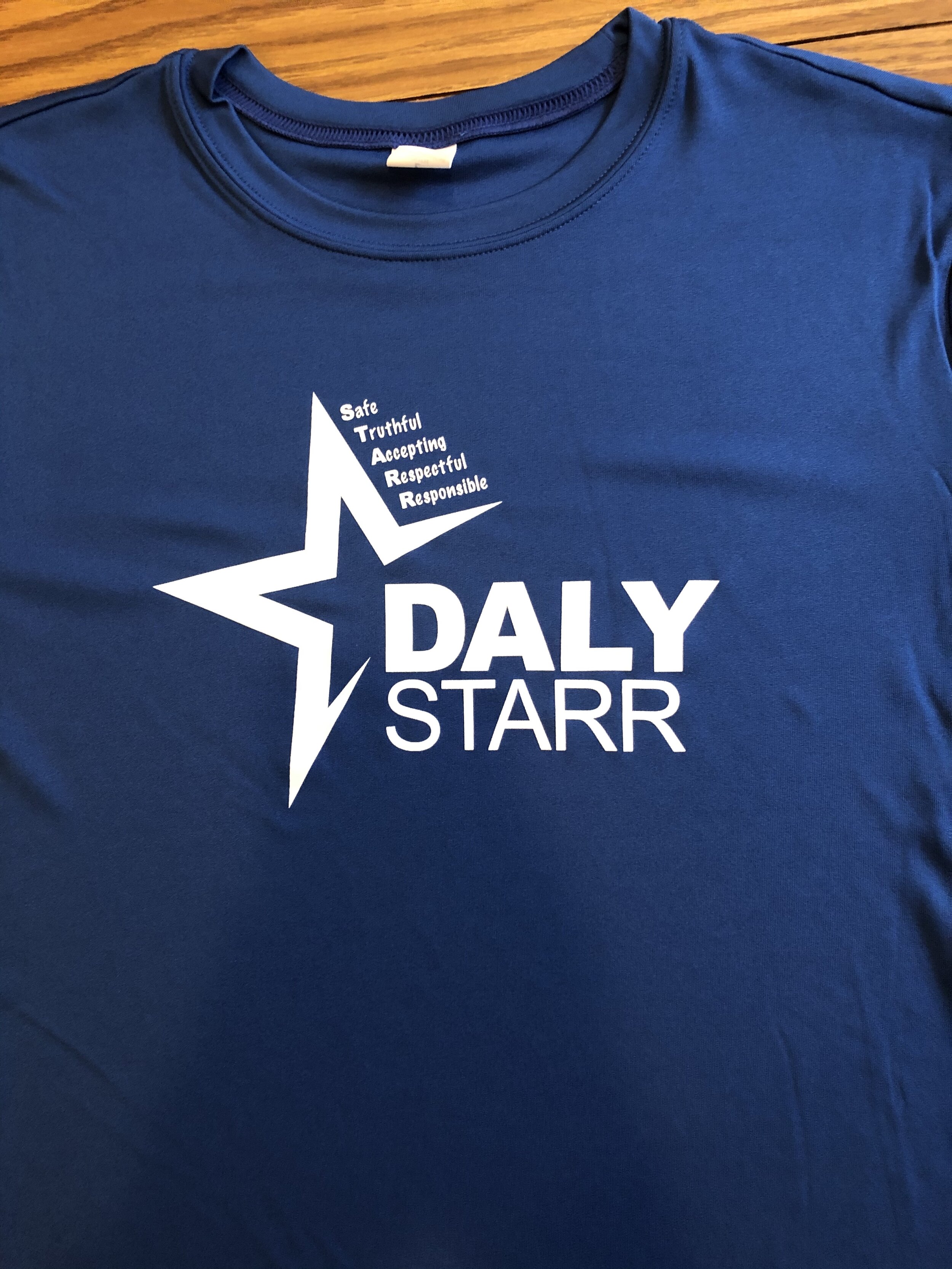 Tshirt with Daly Elementary School STARR logo