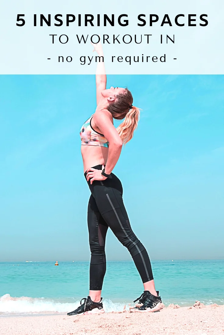 Woman working out at the beach to inspire her fitness routine.