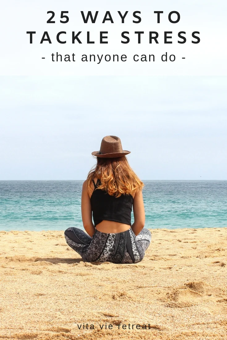 Deep breathing to reduce stress.