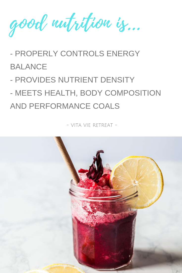 Good nutrition rules.