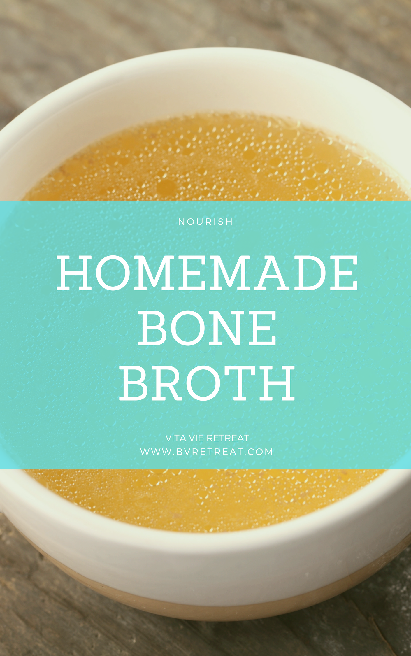 Bone broth recipe made from scratch.