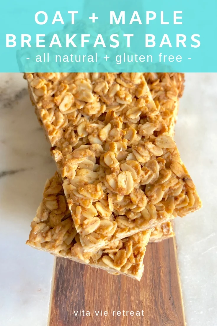 Gluten free oat maple breakfast bars.