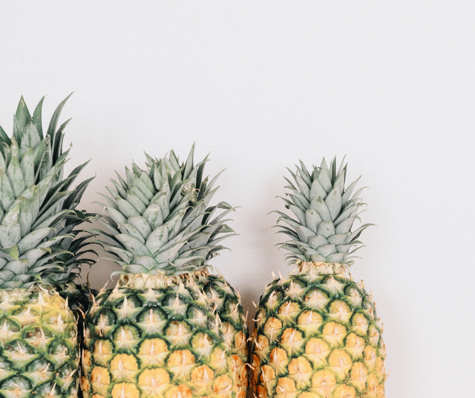 Fresh pineapples.