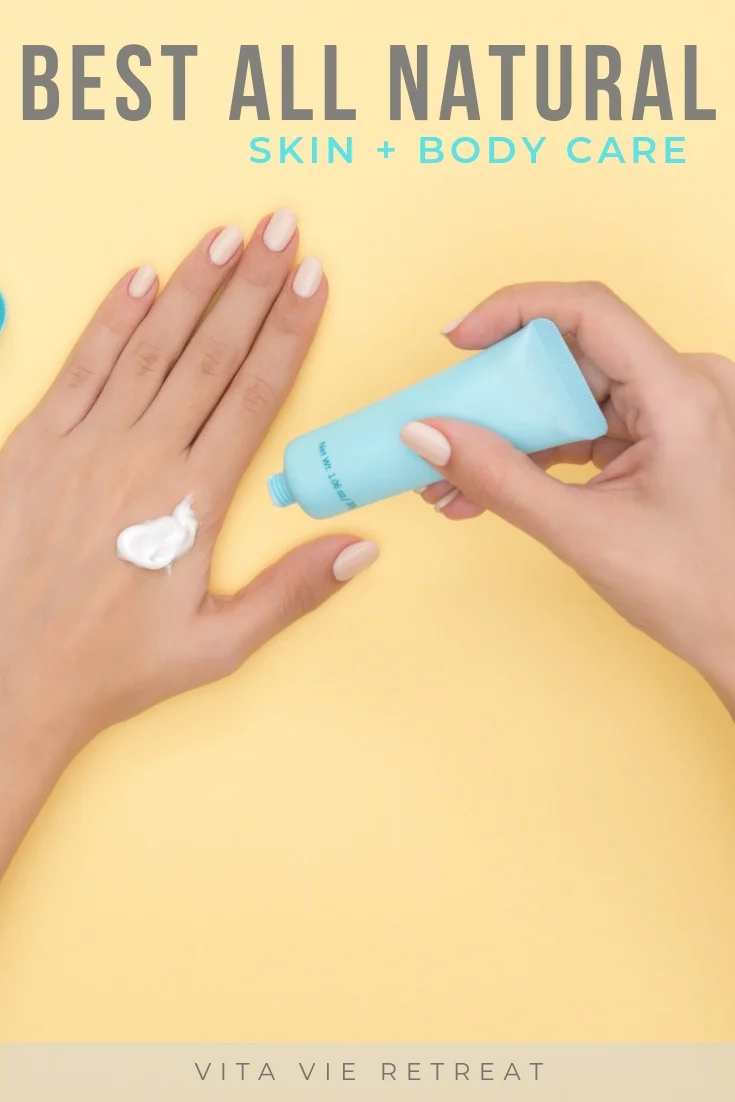 All natural lotion applied to hand.