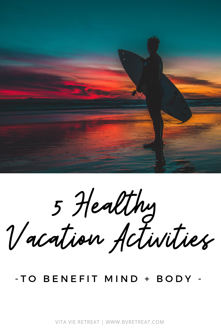 Man surfing to have a healthy vacation.