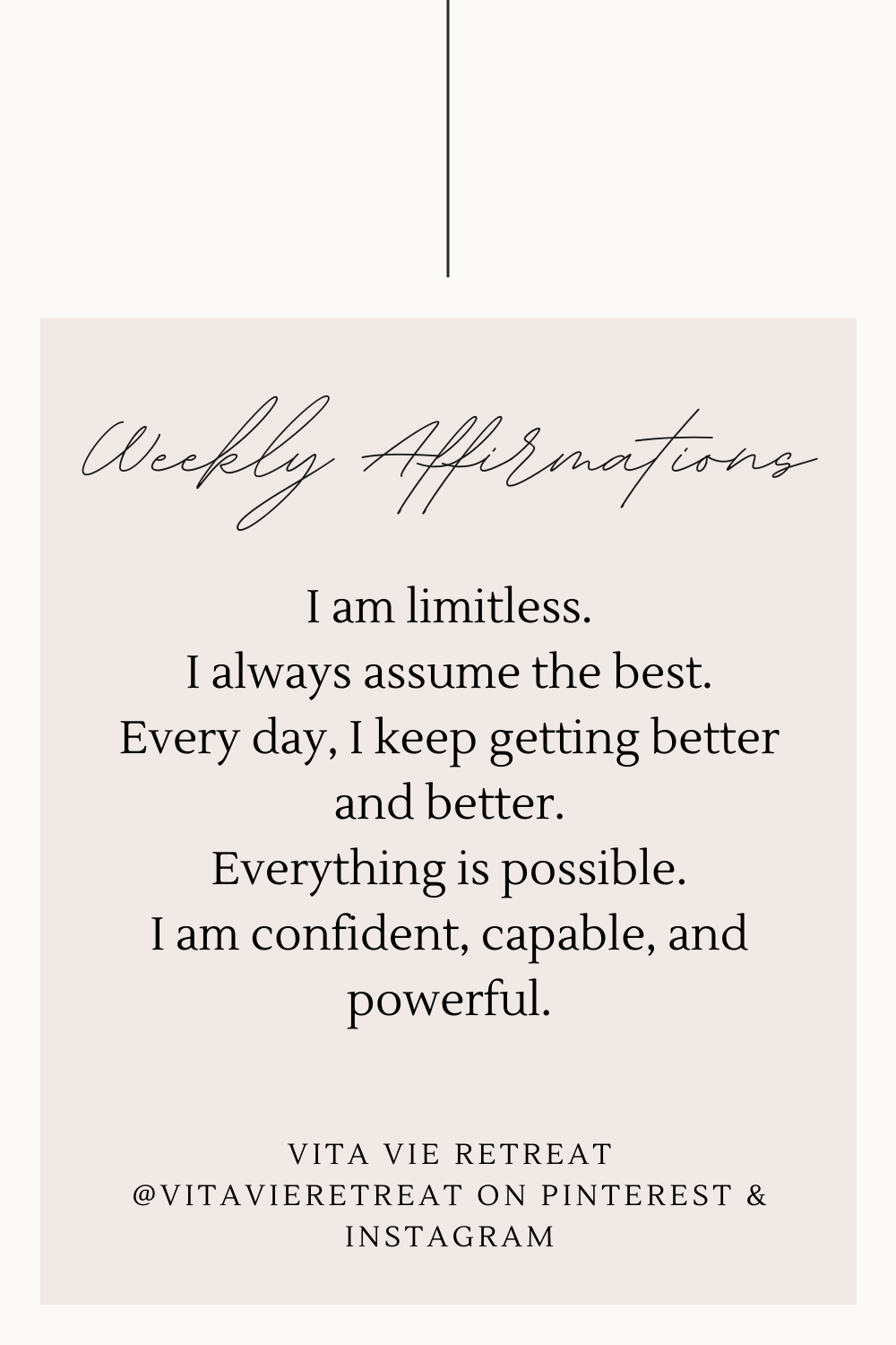 Weekly Reflection: Affirmations