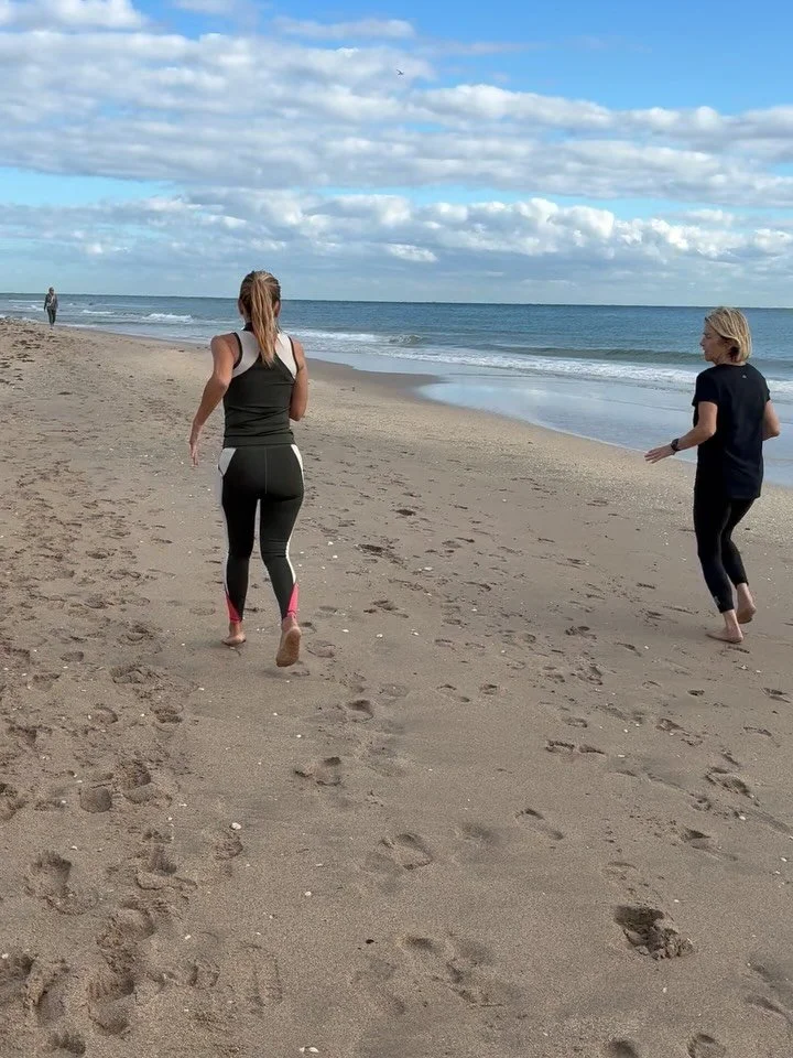 Starting our morning with sandy toes, ocean views, and fresh seaside air ✨