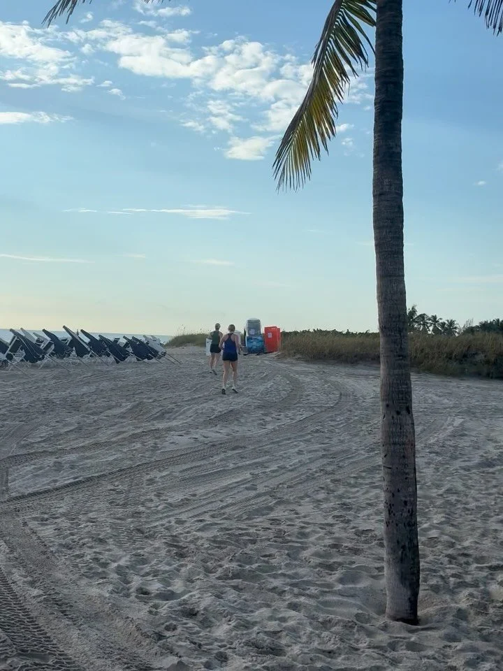 Holiday magic means starting the day at the beach ✨