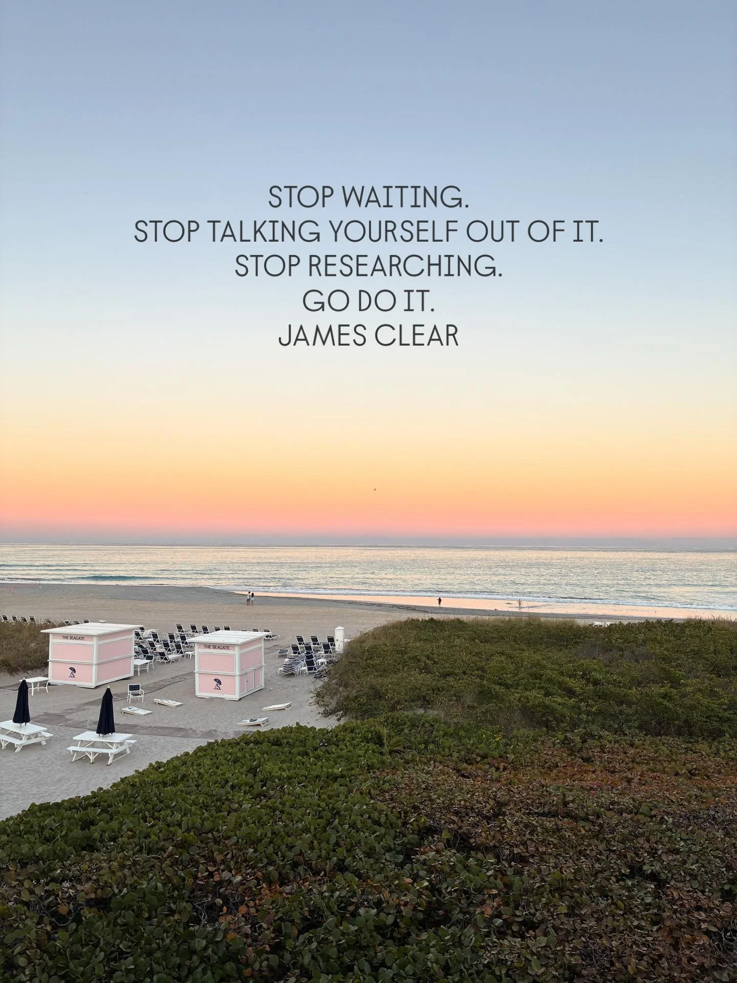 Time to take action. No more over consuming content. No more fixing. It&rsquo;s time to DO. Action item for the day ~ do one thing that supports your goals today. ✨