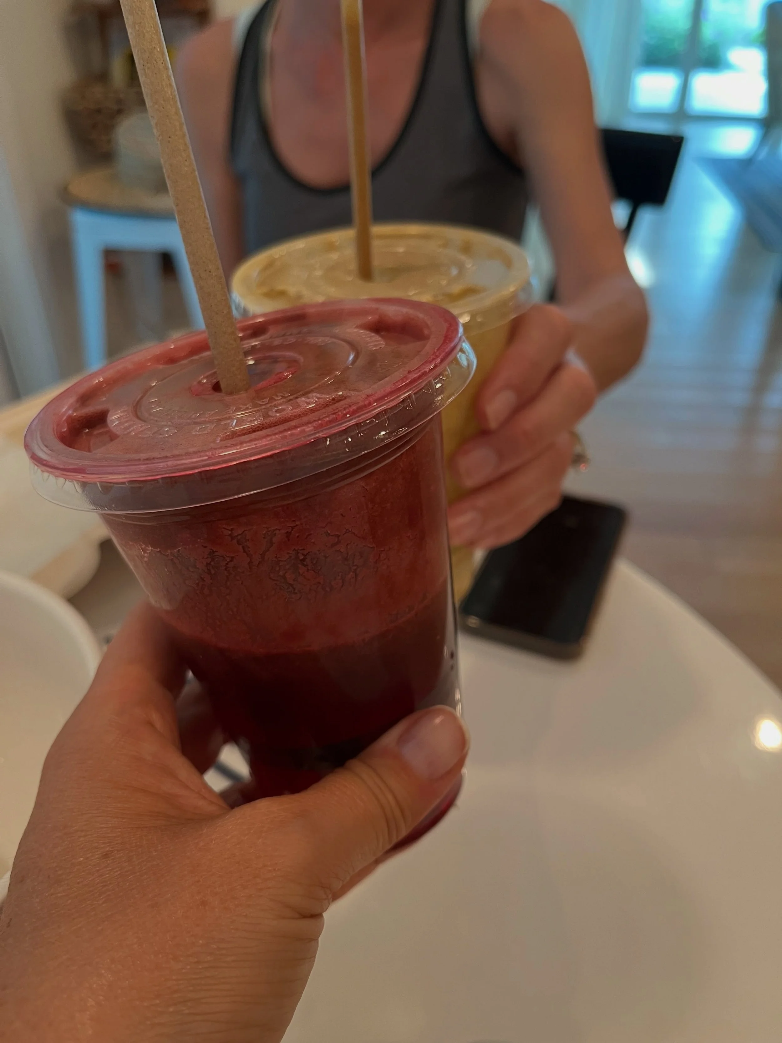 Cheers to Friday! Ringing in the weekend with a healthy juice and a morning of wellness.