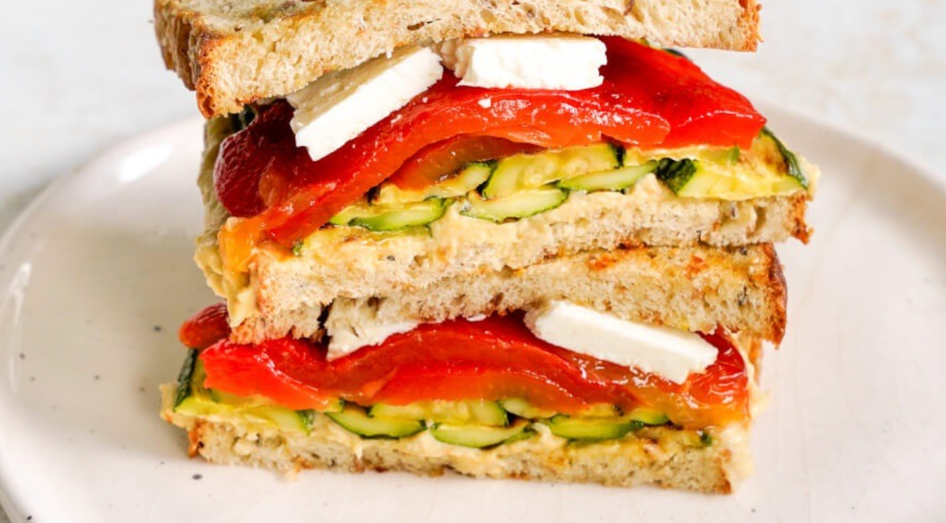 Mediterranean Grilled Veggie Sandwich