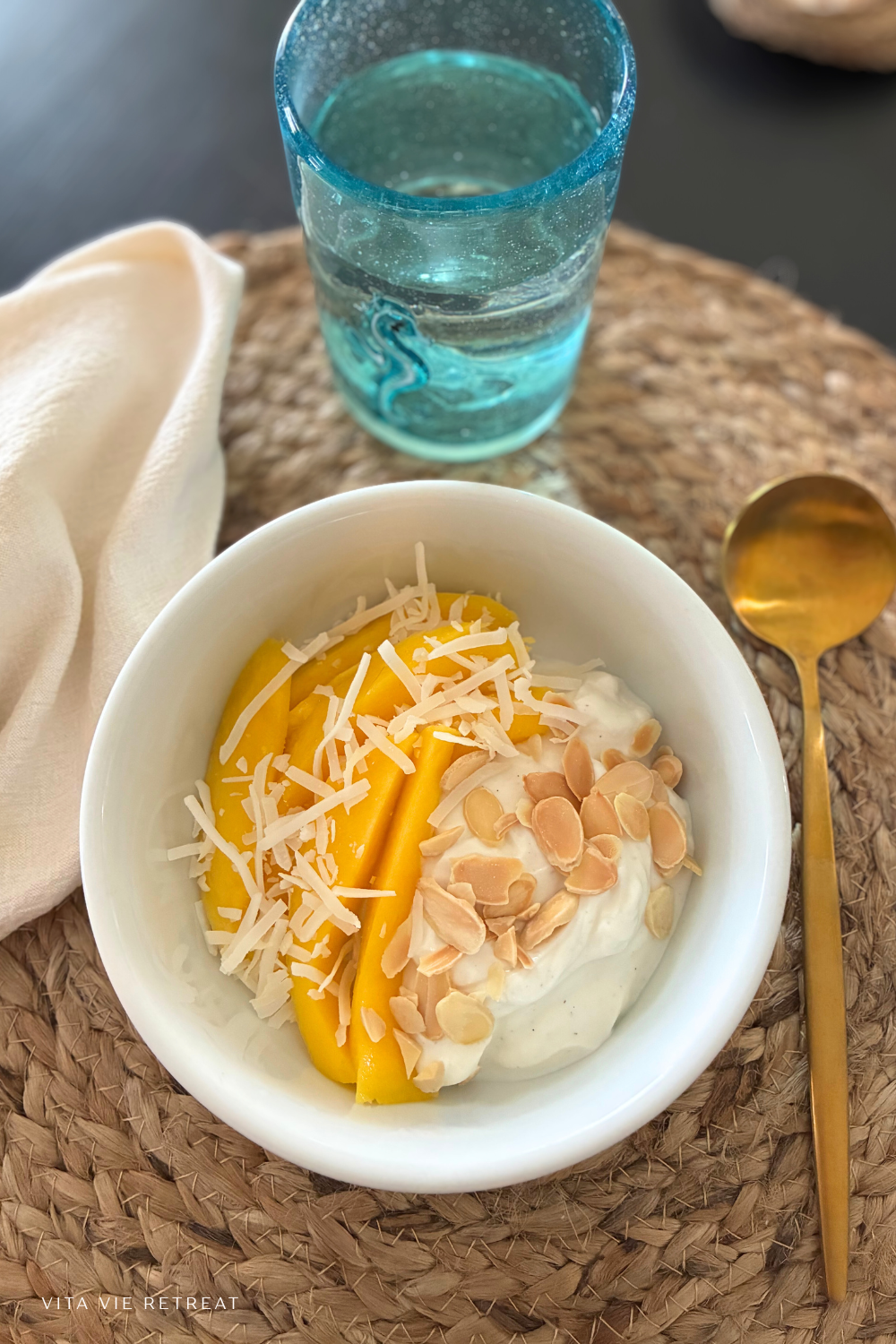 High Protein Greek Yogurt Bowl with Mango (Easy, Nourishing in 5 Minutes)