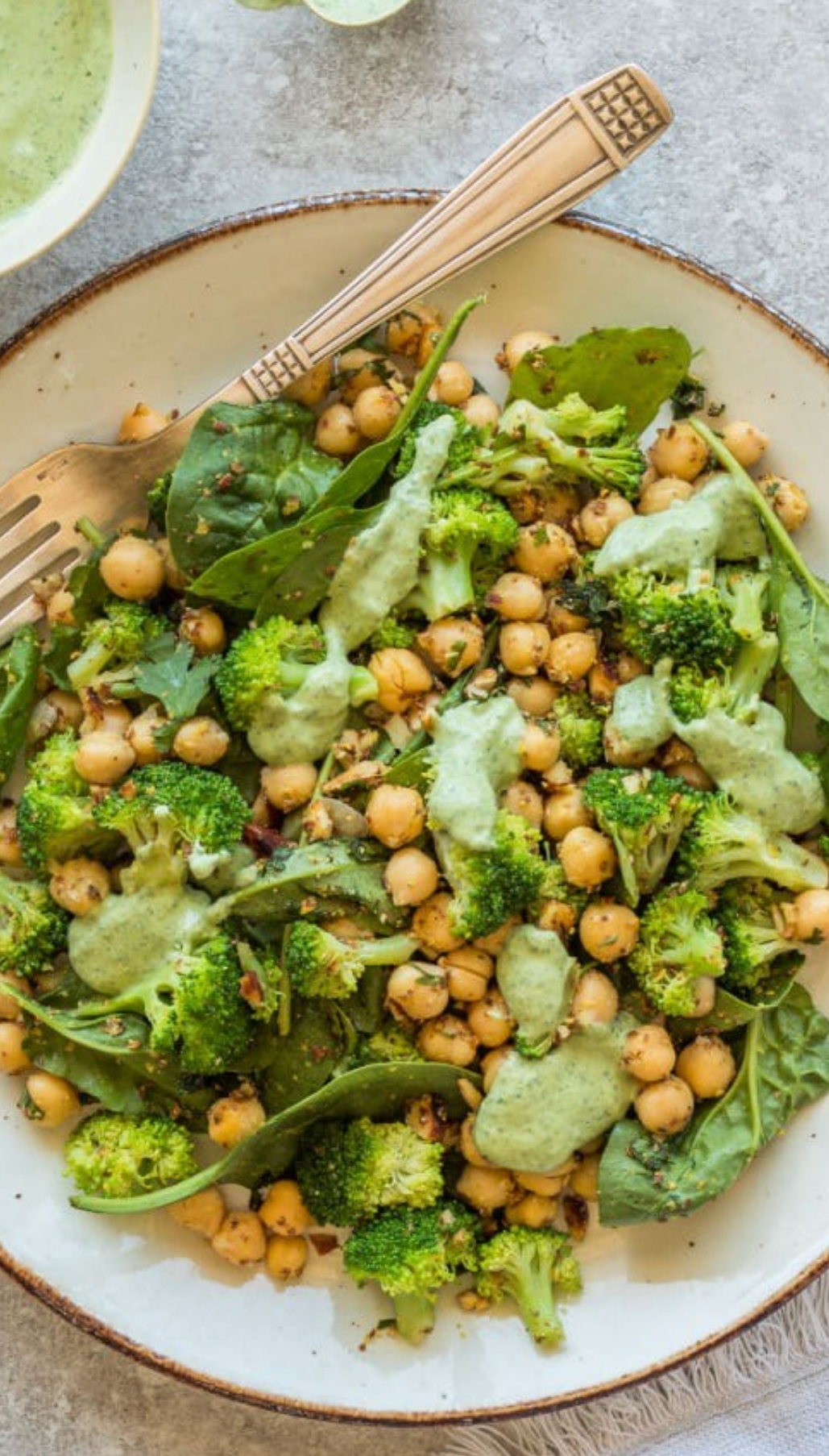 Broccoli Crunch Salad with Chickpeas (Easy For Meal Prep)