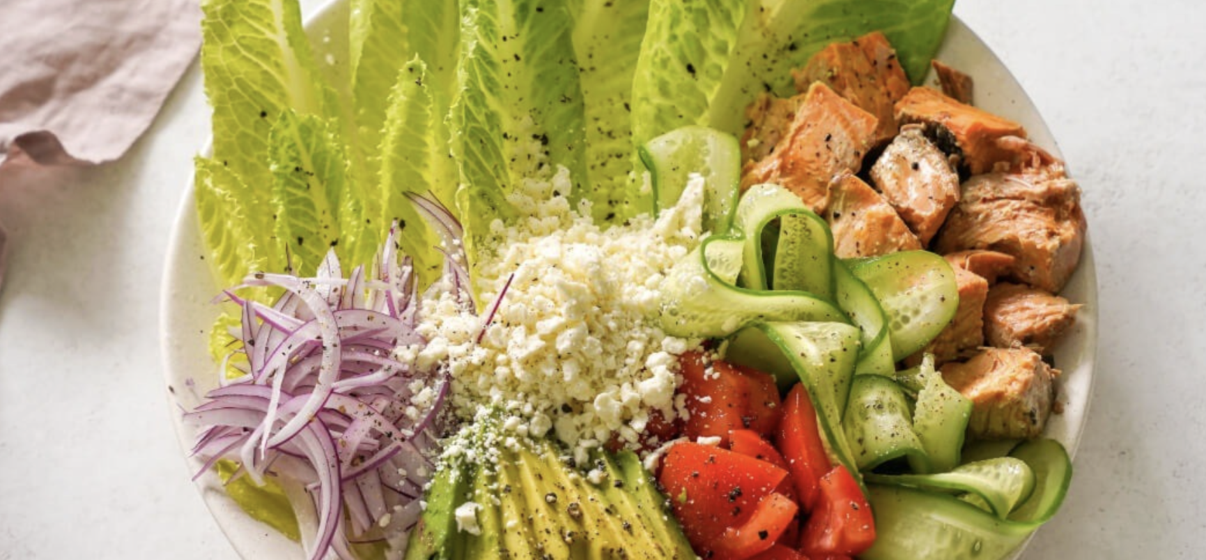 Grilled Greek Salmon Salad