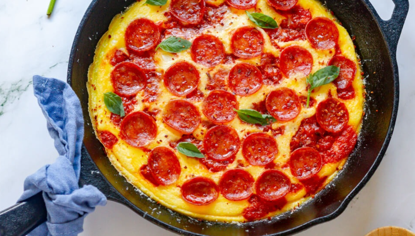 Low Carb High Protein Pepperoni Pizza Frittata