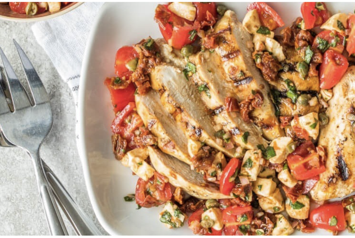Bruschetta Grilled Chicken with Sun-dried Tomatoes